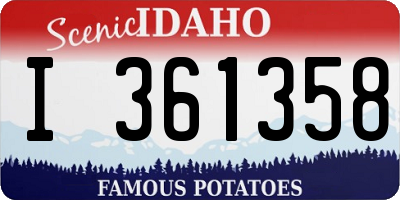 ID license plate I361358