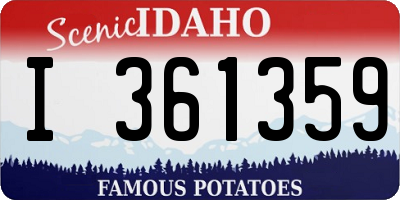 ID license plate I361359