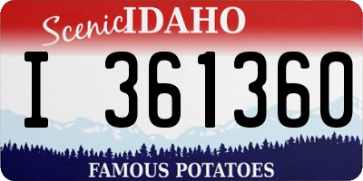 ID license plate I361360