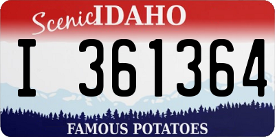 ID license plate I361364