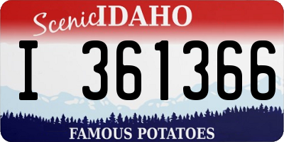 ID license plate I361366