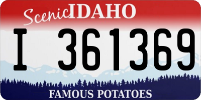ID license plate I361369