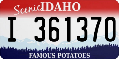 ID license plate I361370