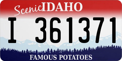 ID license plate I361371