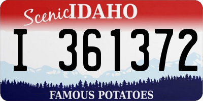 ID license plate I361372