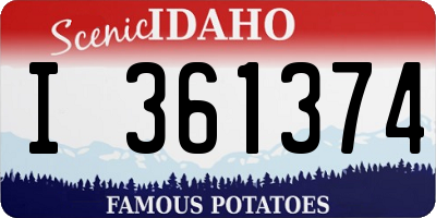 ID license plate I361374