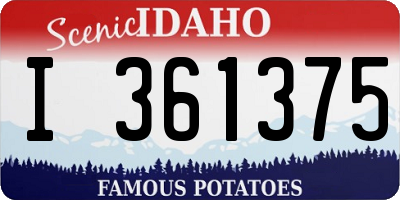ID license plate I361375
