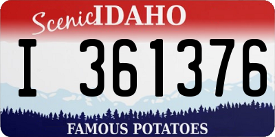 ID license plate I361376