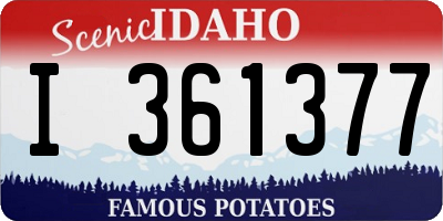 ID license plate I361377
