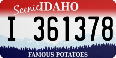 ID license plate I361378