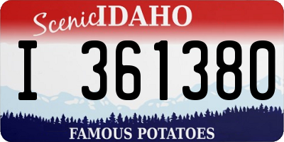 ID license plate I361380