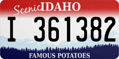 ID license plate I361382