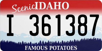 ID license plate I361387