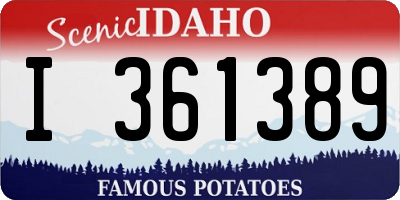 ID license plate I361389