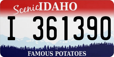 ID license plate I361390