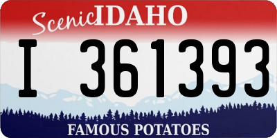 ID license plate I361393