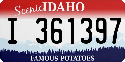 ID license plate I361397