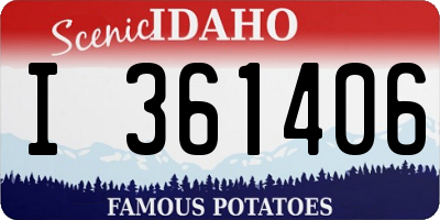 ID license plate I361406