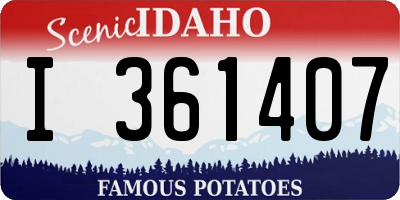 ID license plate I361407