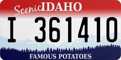 ID license plate I361410