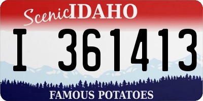 ID license plate I361413
