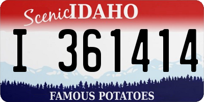 ID license plate I361414