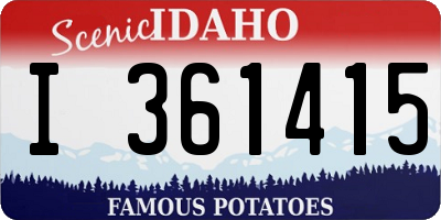 ID license plate I361415