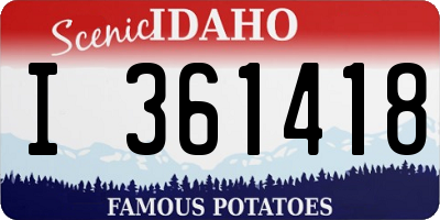 ID license plate I361418