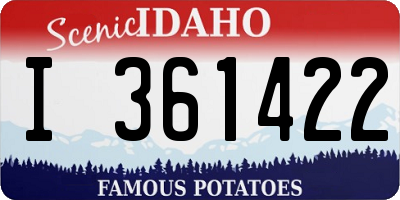 ID license plate I361422