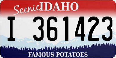 ID license plate I361423