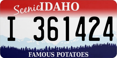 ID license plate I361424