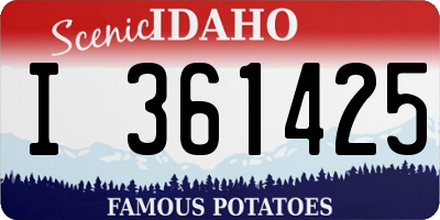 ID license plate I361425