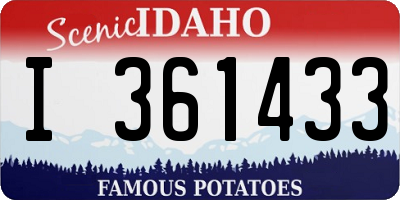 ID license plate I361433