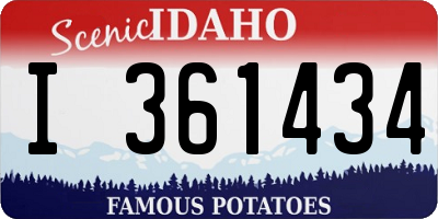 ID license plate I361434