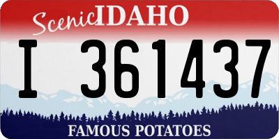 ID license plate I361437