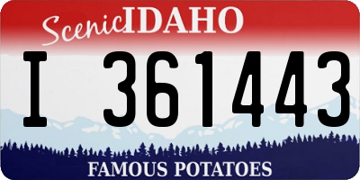 ID license plate I361443