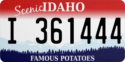 ID license plate I361444
