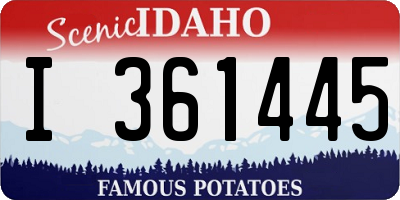 ID license plate I361445