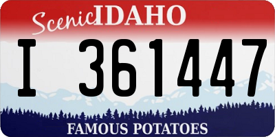 ID license plate I361447