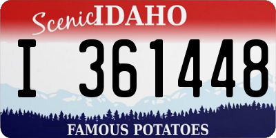ID license plate I361448