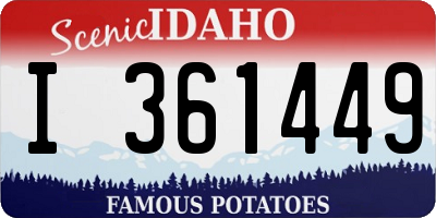 ID license plate I361449