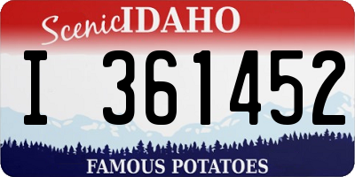 ID license plate I361452