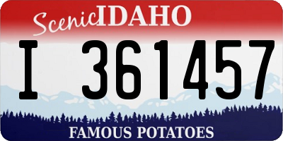ID license plate I361457