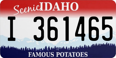 ID license plate I361465