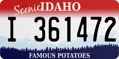 ID license plate I361472