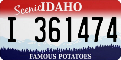 ID license plate I361474