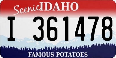 ID license plate I361478