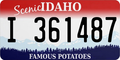 ID license plate I361487