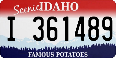 ID license plate I361489