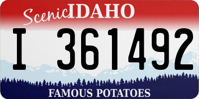 ID license plate I361492